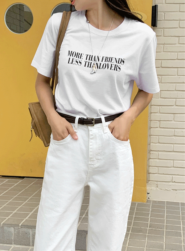 코튼 레터링 티셔츠 (*3color)